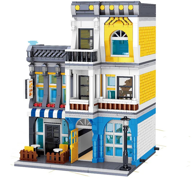 ZHEGAO MOC Building Block Set: Summer Coffee Shop, Model QL 0934