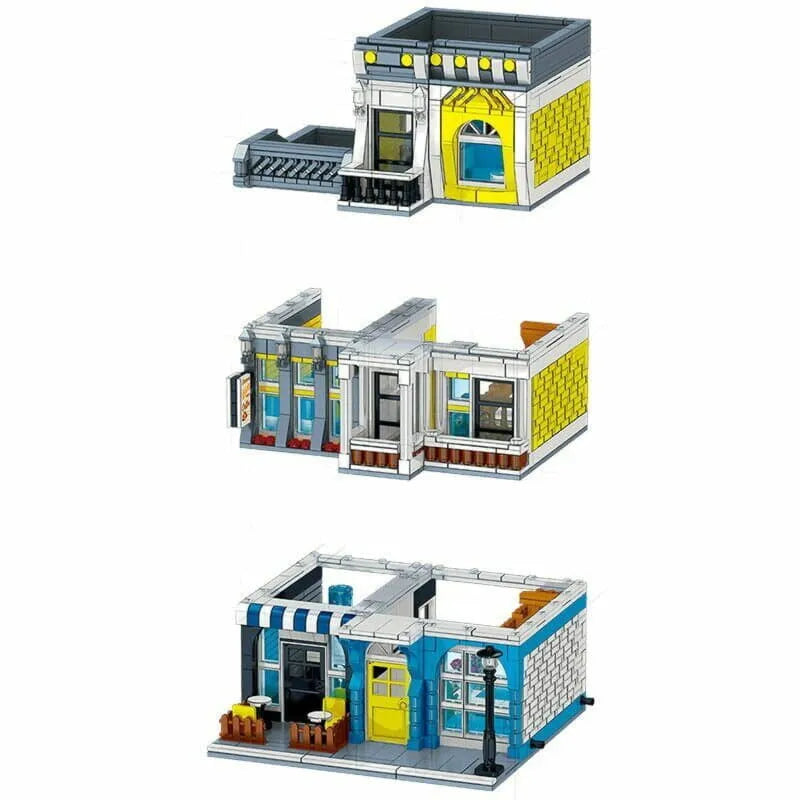 ZHEGAO MOC Building Block Set: Summer Coffee Shop, Model QL 0934