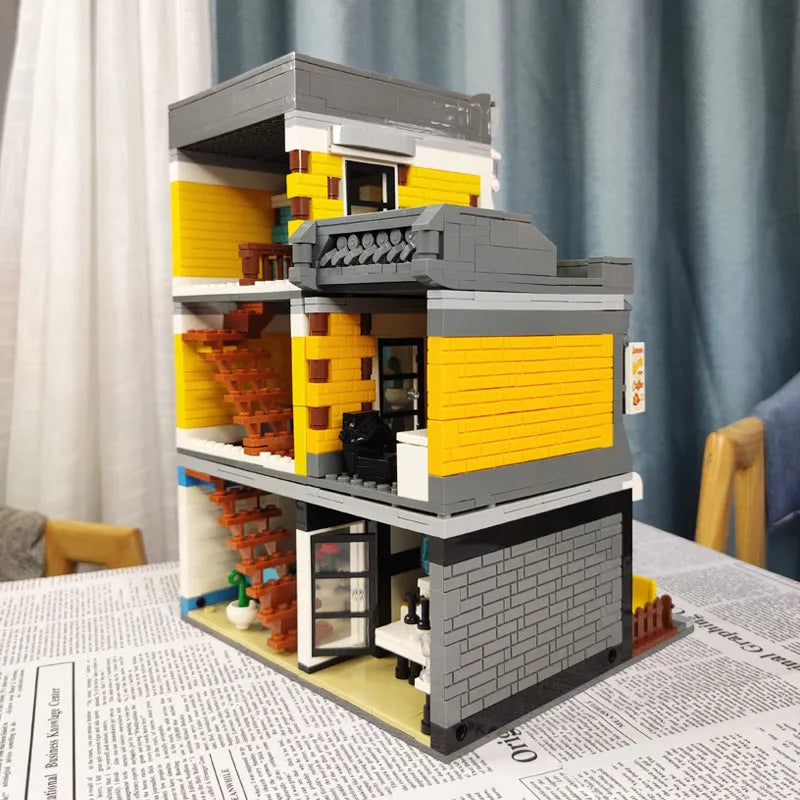ZHEGAO MOC Building Block Set: Summer Coffee Shop, Model QL 0934