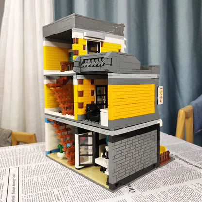 ZHEGAO MOC Building Block Set: Summer Coffee Shop, Model QL 0934