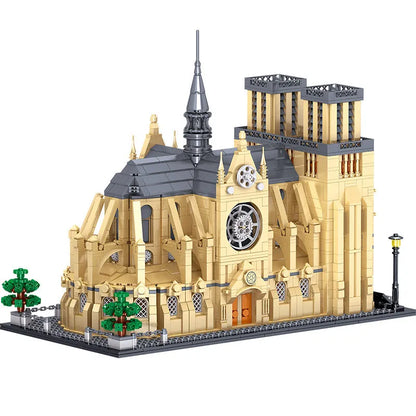 ZHEGAO MOC Building Block Set: Notre Dame Paris Cathedral 0964, Model QL 0964