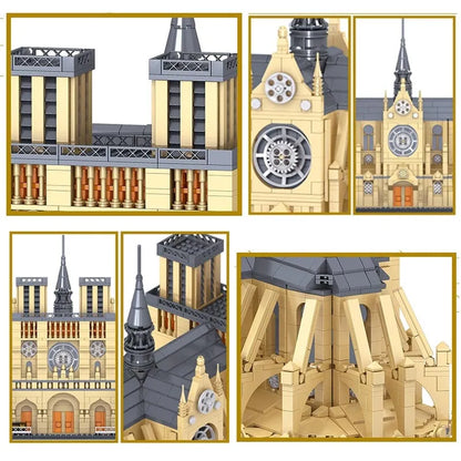 ZHEGAO MOC Building Block Set: Notre Dame Paris Cathedral 0964, Model QL 0964