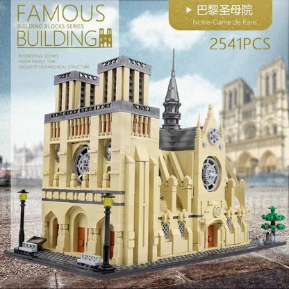 ZHEGAO MOC Building Block Set: Notre Dame Paris Cathedral 0964, Model QL 0964