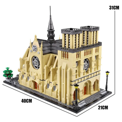 ZHEGAO MOC Building Block Set: Notre Dame Paris Cathedral 0964, Model QL 0964