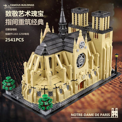 ZHEGAO MOC Building Block Set: Notre Dame Paris Cathedral 0964, Model QL 0964