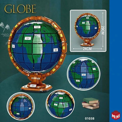 ZHEGAO MOC Building Block Set: Idea Globe Earth MINI, Model QL01038