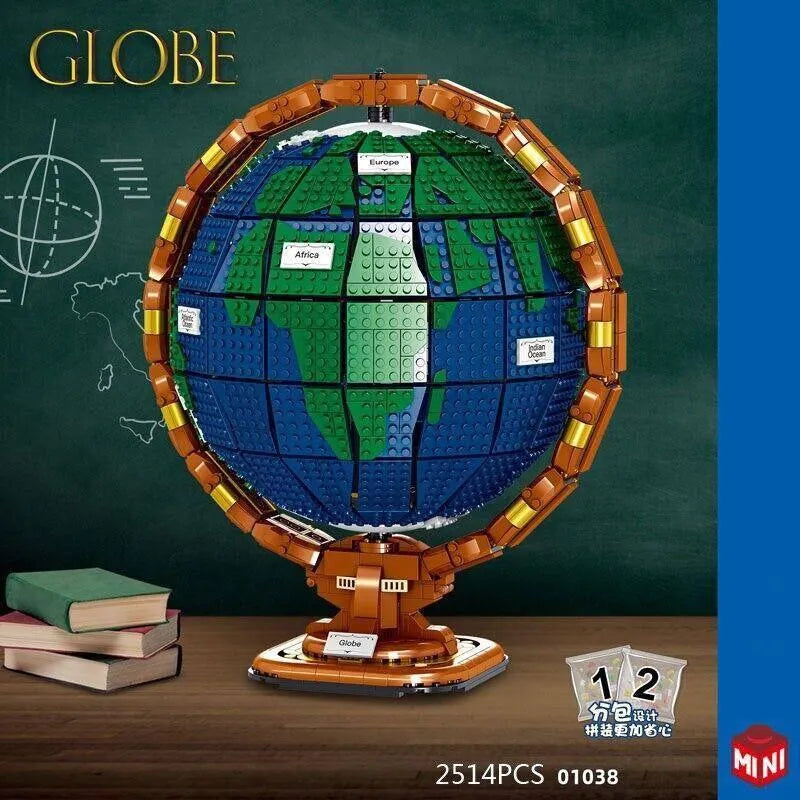 ZHEGAO MOC Building Block Set: Idea Globe Earth MINI, Model QL01038