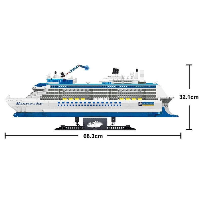 ZHEGAO MOC Building Block Set: Cruise Liner Ship Ocean Boat MINI, Model 01030
