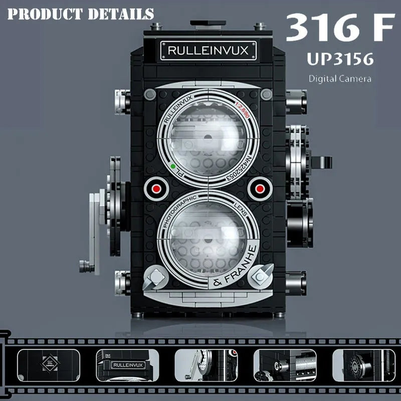 ZHEGAO MOC Building Block Set: Vintage Digital Retro Camera 00847