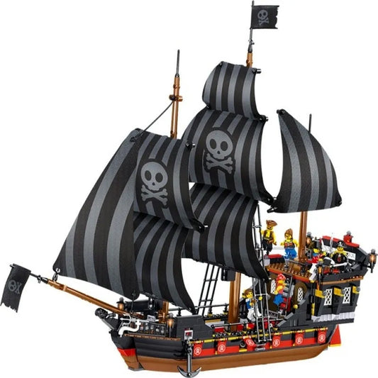 ZHEGAO MOC Building Block Set: Pirates Of Caribbean Pirates Skull Ship Adventures, Model QL1801
