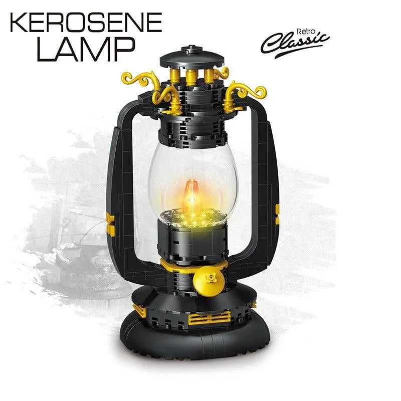 ZHEGAO MOC Building Block Set: Retro Classic Kerosene Lamp MINI, Model 00988