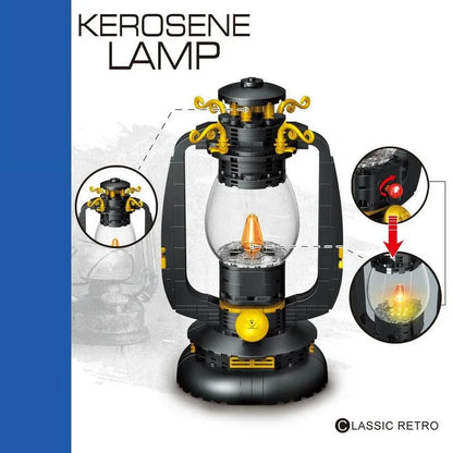 ZHEGAO MOC Building Block Set: Retro Classic Kerosene Lamp MINI, Model 00988