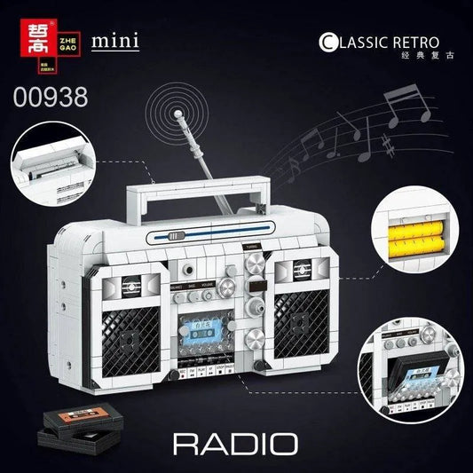 ZHEGAO MOC Building Block Set: Retro Classic Radio MINI 00938