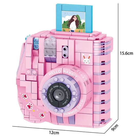 ZHEGAO MOC Building Block Set: Retro Instant Photo Camera MINI, Model 00908