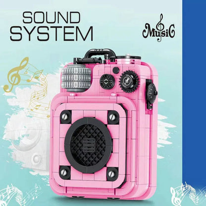 ZHEGAO MOC Building Block Set: Retro Sound System MINI 00985
