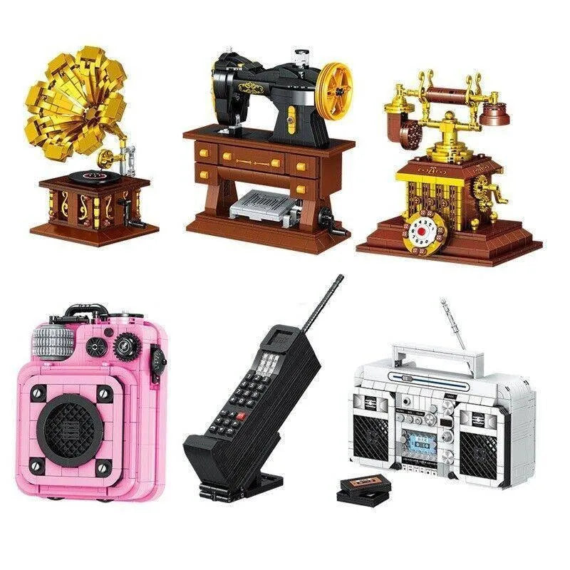 ZHEGAO MOC Building Block Set: Retro Sound System MINI 00985