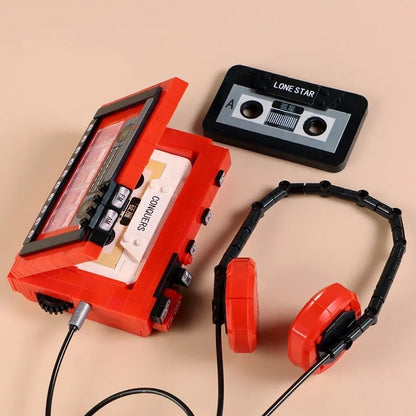 ZHEGAO Building Block Set: Retro Red Tape Recorder MINI 00989
