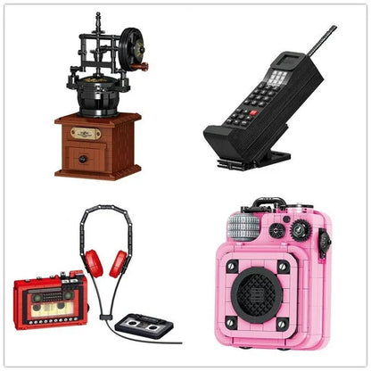 ZHEGAO Building Block Set: Retro Red Tape Recorder MINI 00989