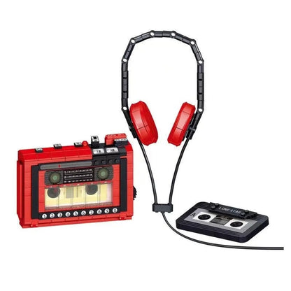 ZHEGAO Building Block Set: Retro Red Tape Recorder MINI 00989