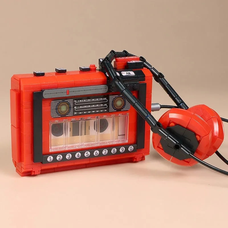 ZHEGAO Building Block Set: Retro Red Tape Recorder MINI 00989