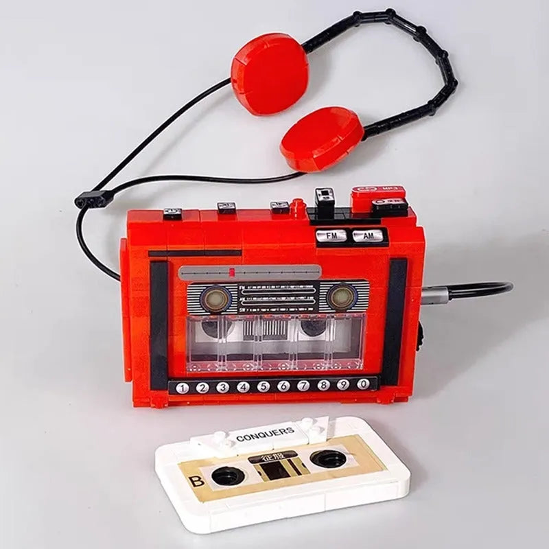 ZHEGAO Building Block Set: Retro Red Tape Recorder MINI 00989