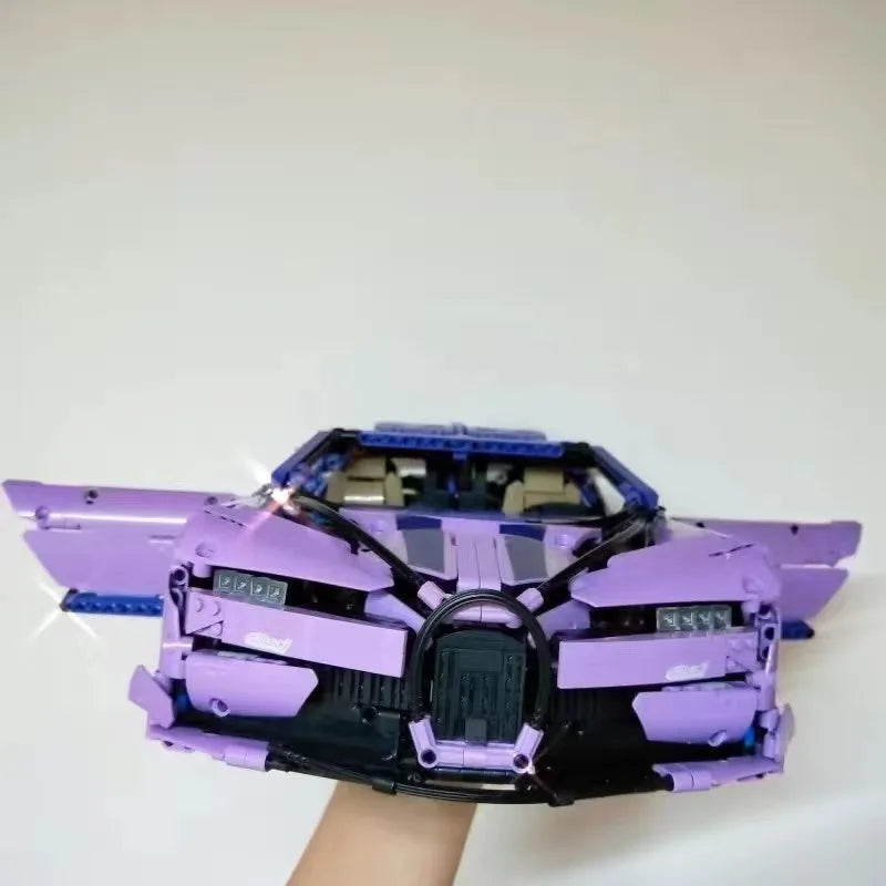 ZHEGAO MOC Building Block Set: Bugatti Chiron Racing Sports Car MINI, Model 0016