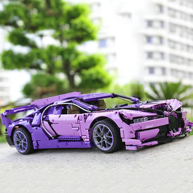 ZHEGAO MOC Building Block Set: Bugatti Chiron Racing Sports Car MINI, Model 0016