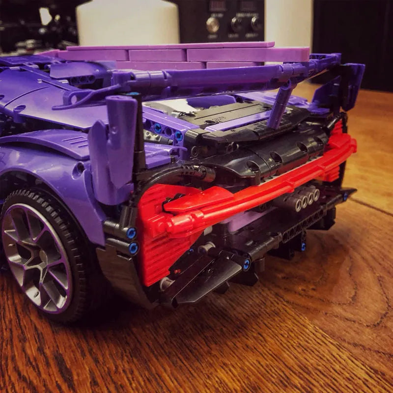 ZHEGAO MOC Building Block Set: Bugatti Chiron Racing Sports Car MINI, Model 0016
