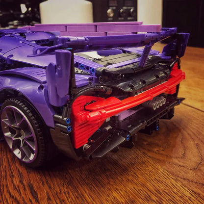 ZHEGAO MOC Building Block Set: Bugatti Chiron Racing Sports Car MINI, Model 0016