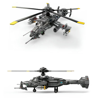 ZHEGAO MOC Building Block Set: Science Fiction Firewolf Attack Helicopter, Model QJ5003
