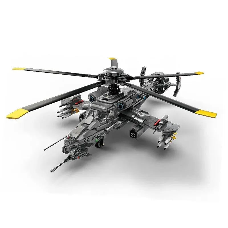 ZHEGAO MOC Building Block Set: Science Fiction Firewolf Attack Helicopter, Model QJ5003