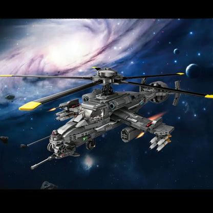 ZHEGAO MOC Building Block Set: Science Fiction Firewolf Attack Helicopter, Model QJ5003