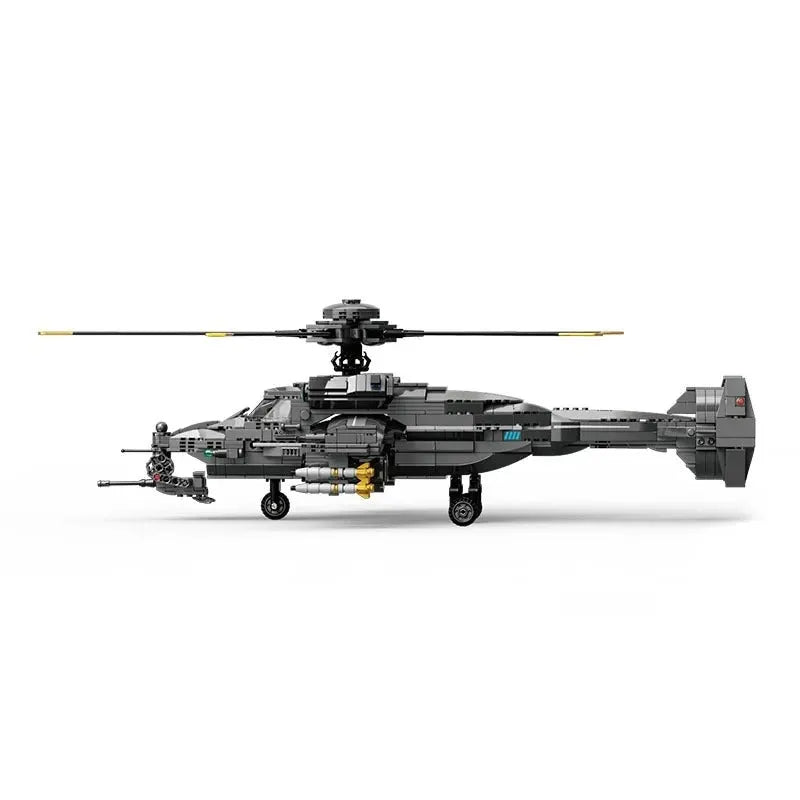ZHEGAO MOC Building Block Set: Science Fiction Firewolf Attack Helicopter, Model QJ5003